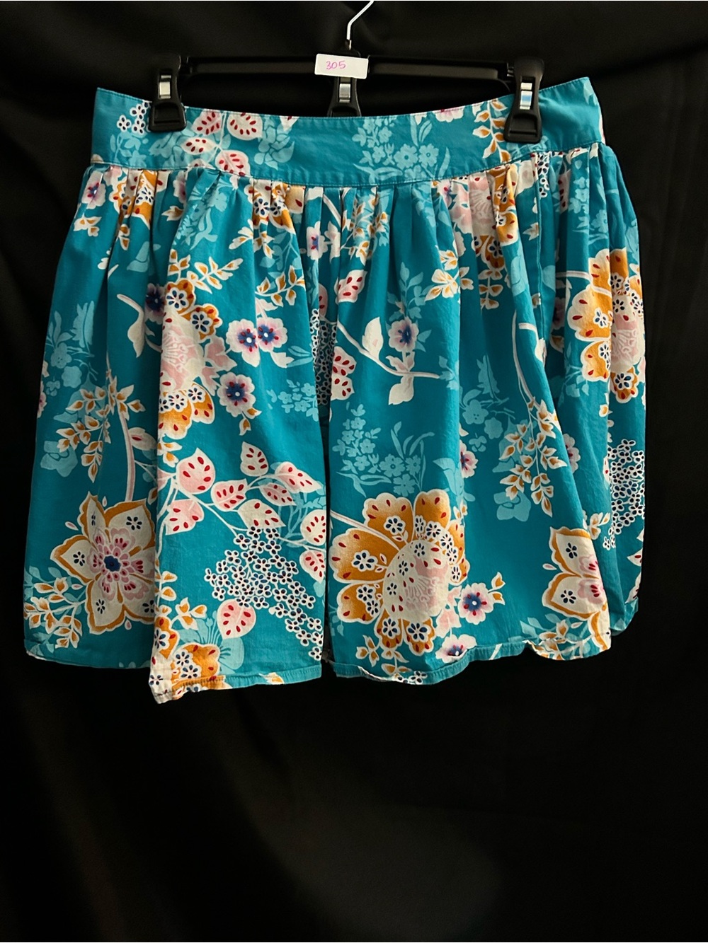 Wet Seal Teal Blue Floral Circle Mini Skirt MD